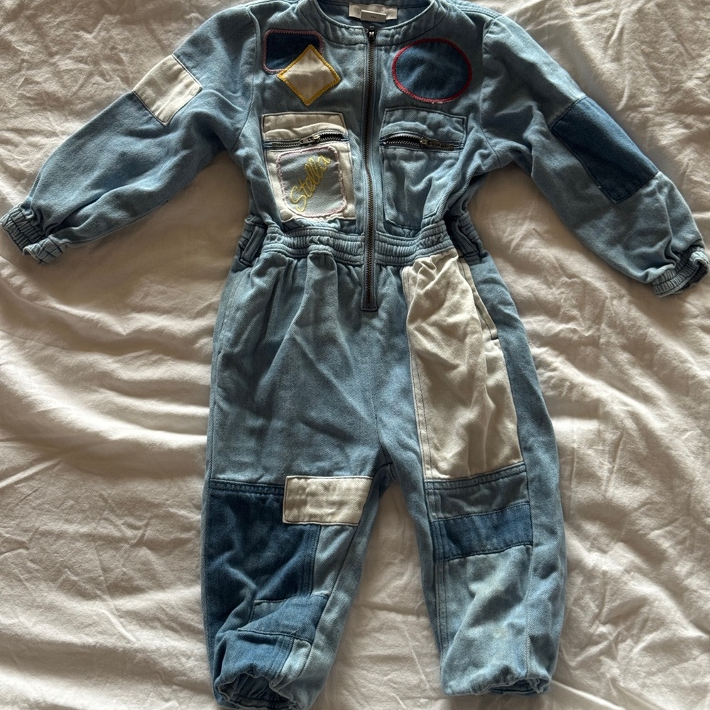 Stella McCartney Blue Patchwork Jumpsuit